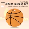 Christmas wholesale rainbow silicone panda ball shape baby chewable teething sensory toys teethers