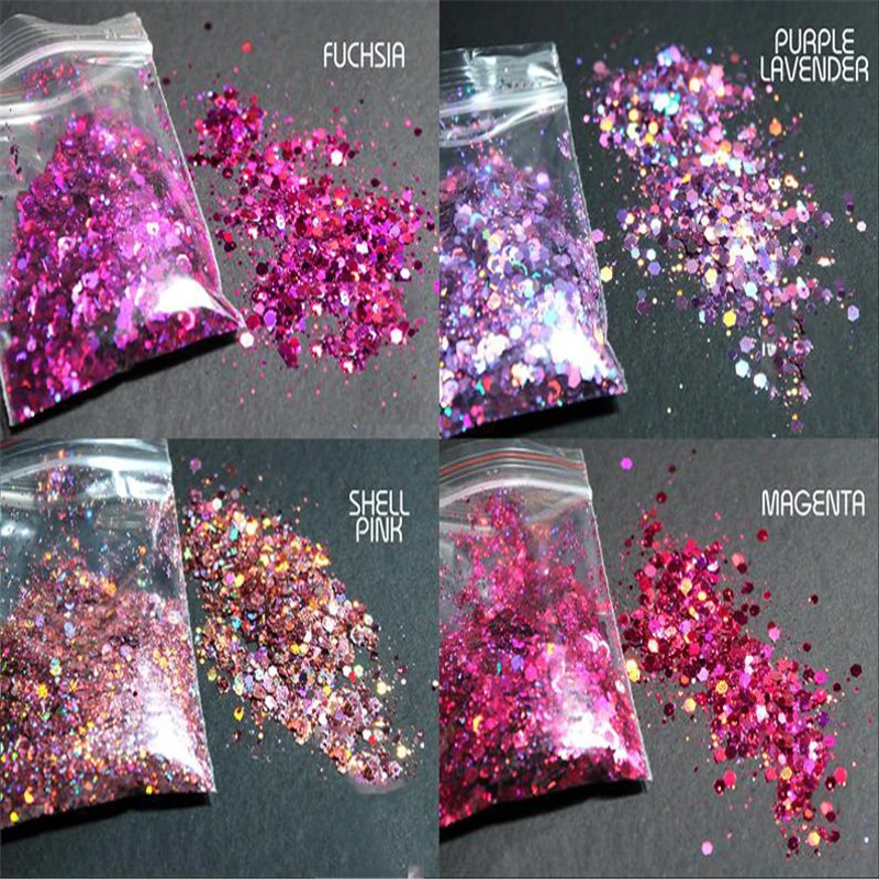 Chunky Glitter Beauty Set For Body Cheeks And Hair Festival And Party Face and Nails Beauty Makeup