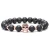 Import Classic 4 Colors Skull Lava Stone Men Bracelet Pave Cubic Zirconia Pulseras Friends Jewelry Gift Nature Stone Beads Bracelet from China
