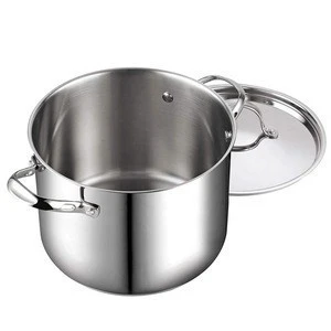 Classic Stainless Steel Stockpot Casserole with Lid, 12-QT, Silver