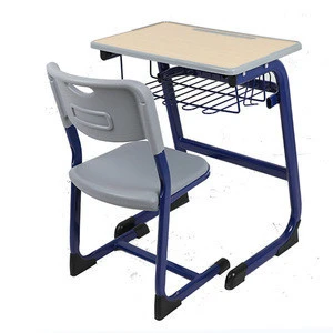 Classroom School Study Table Set Customized Colour and Eco- Friendly Feature Student Desk and Chair