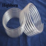 Clear custom helical quartz tube