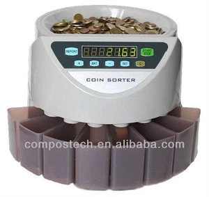 Coin Counter and Sorter for Thailand/Malaysia/Euro/USD/Mexico/UK pound/Australia coins