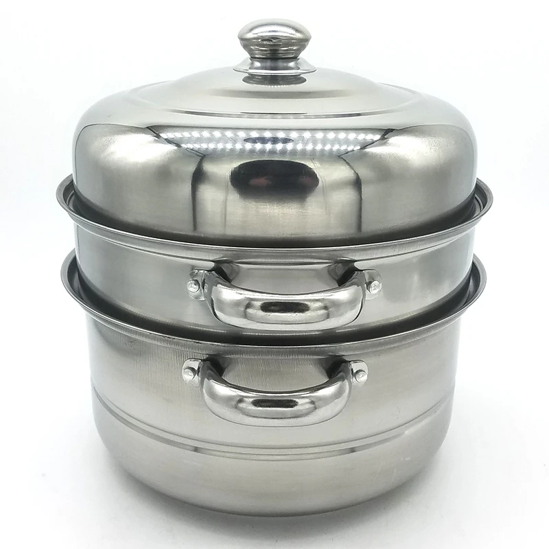 Color Box Packaging 410 Steamer Household Combination Steamer Factory Direct Stainless Steel Food Steamer Pot Cooking Food Metal