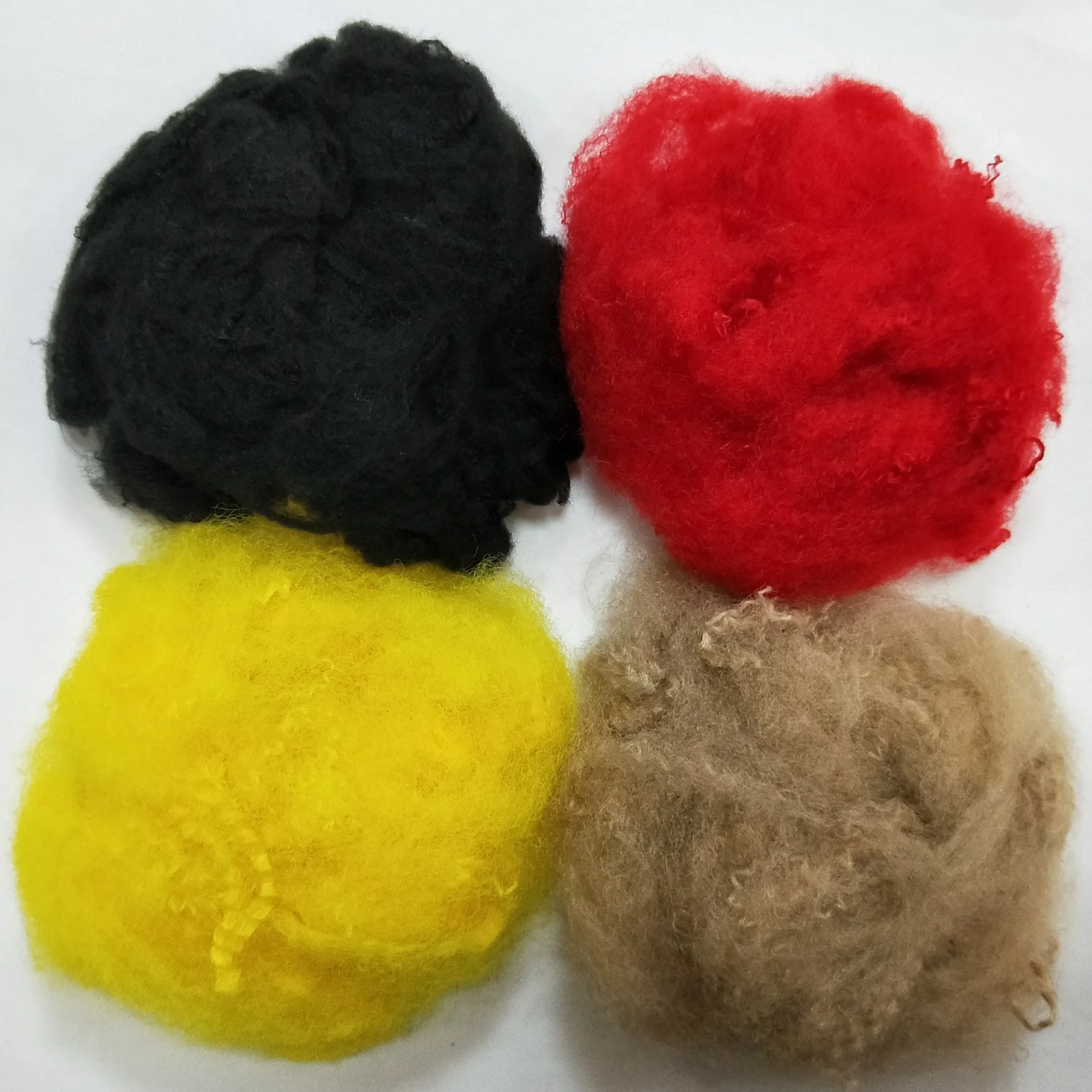 colored recycled polyester staple fiber psf to blend with cotton