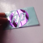 Colorful PET split empty letters label metal paste signature drop glue LOGO label transfer self-adhesive separation paste