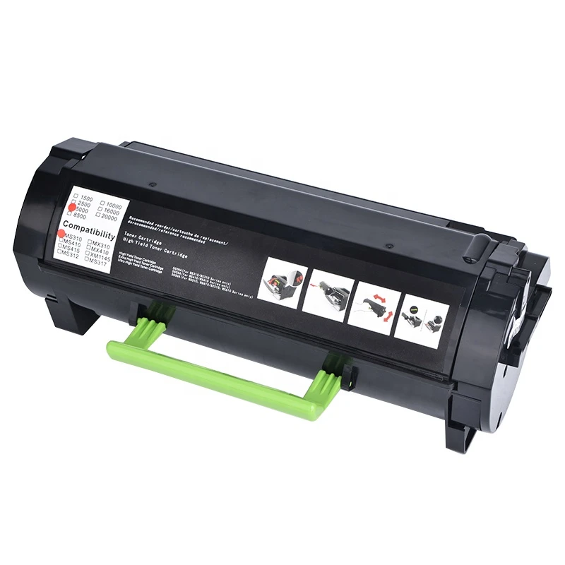 Compatible lexmark MS410 MS510 laser toner cartridge for 50F1X00 50F1U00 50F2X00 50F2U00 50F3X00 50F3U00 50F4X00 50F4U00 50F5X00
