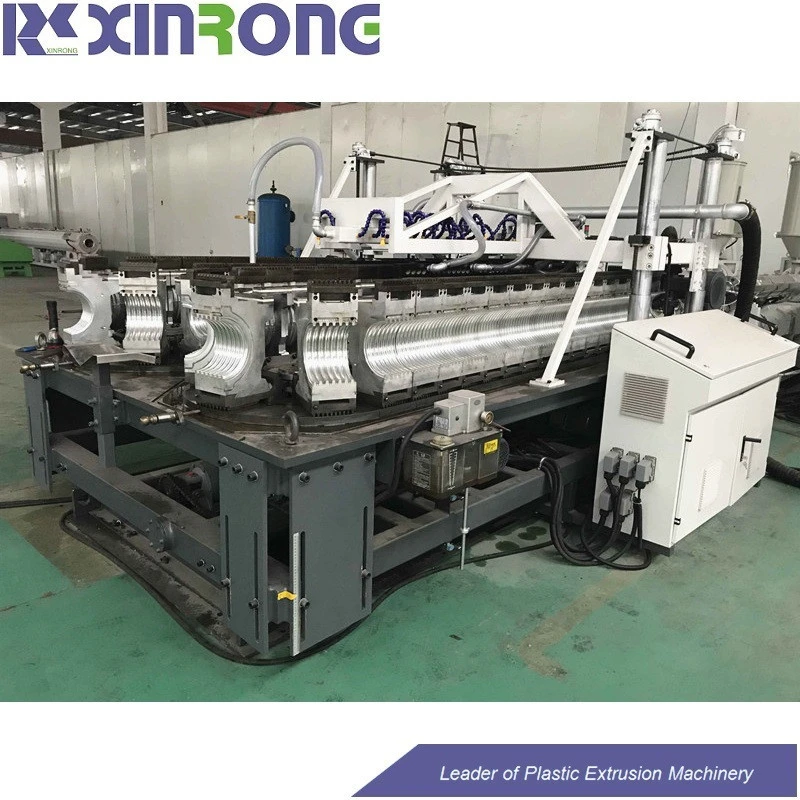 Corrugated pvc pipe extruding machinery production line