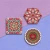 Import Creative Bohemian style round and square ceramic absorbent coaster home non-slip and anti-scald insulation pad from China