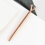 Creative stationery custom printing promotional gift pen multi-color optional customizable logo diamond ballpoint pen