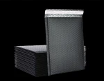 Custom biodegradable matte black mailing bag bubble mailing padded envelope packaging