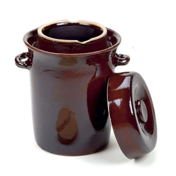 custom black pickle jar Fashion usable ceramic fermenting crock pot for sale