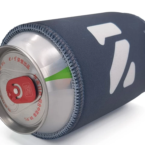 Custom blank rubber stubby holder for aluminium drink can