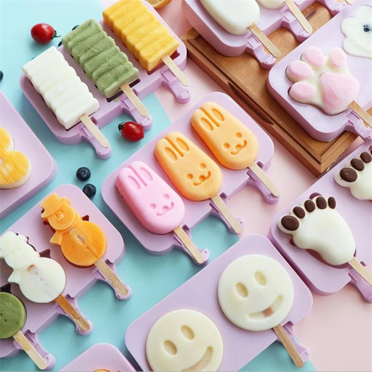 Custom Cartoon Ice Pop Popsicle Mold silicone ice cream mould popsicle mold
