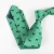 Custom Dog Logo Mens Green Silk Ties With Fashion Design