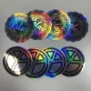 Custom glitter die cut sparkle Holographic stickers waterproof  Logo Hologram labels vinyl Die Cut Glitter Holographic Sticker