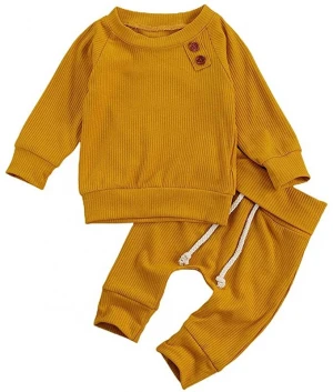 Custom Kids Clothing 2 Pic Baby Clothes Sets New Design Boutique Boys Clothings Set Baby Tracksuit Clothes Sets Sweat Suit