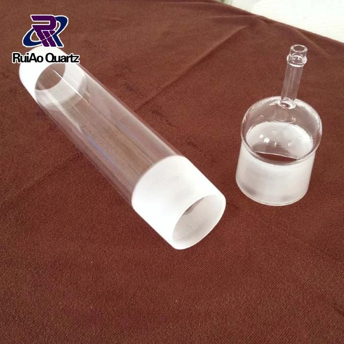 Custom lab frosted joint quartz glass tube