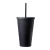 Custom Logo 16oz Matte Black Cold Cup Tumbler with Lid and Straw