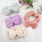 Custom Logo Charcoal Fiber Comfortable Cotton Plush Spa Girl Headband