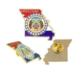 Custom logo name badge metal iron gold silver plated military badge
