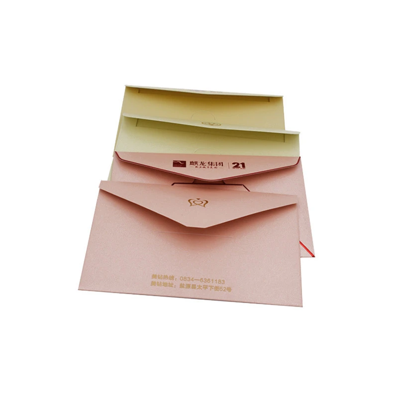 Custom mini logo Pearl paper packaging recycled wax paper envelopes