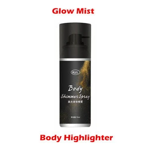 Custom OEM KINGYES Body Magic Glow Shimmer Mist Glitter Highlighter Spray
