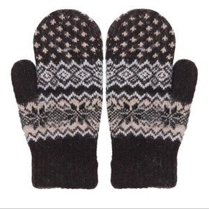 custom patterns super soft thick mittens double layers brushed inner snowflake women&#039;s winter gloves