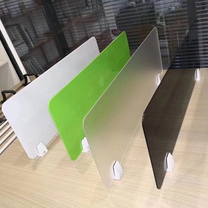 Custom plexiglass protection table shield acrylic sneeze guard office for desk