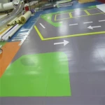 custom pvc laminate functional sports flooring with ladder, clocks,combos