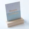 custom restaurant office desk bamboo sign pictures card holder base wooden stand for table number