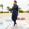 Custom Swimwear Outdoor Sportswear Muslim Beach Wear Islamic Swimsuit 3 Pcs Set Femme Burkini With Hood