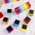 Custom wholesale kids block toy colorful plastic cute square  self-inking stamp for Children