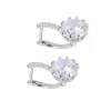 Customize 925 rhodium plated women fashion jewelry earrings sterling silver hoops earrings