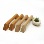 customized hot sale eco-friendly Nordic log wind unfinished drawer cabinet door wardrobe coffee table wooden pull handle
