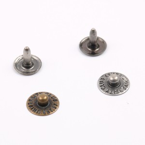 Customized Jeans Combined Military Denim Brass Rivet Button For Clothes
