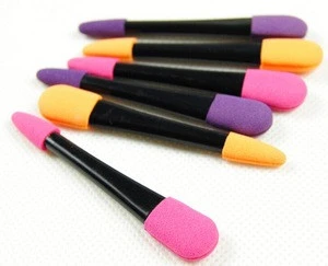 Customized logo Professional cosmetic pink eyeshadow applicator brush eyeshade wands