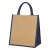 Customized Natural jute bags with luxury padded handles