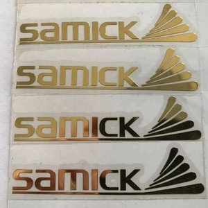 Customized printing permanent metal 3d sticker label