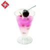 Customized PS Transparent Frozen Plastic Cocktail Goblet Flute Glass Red Wine