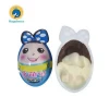 cute cartoon half chocolate egg with biscuit