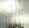 Cylinder glass vase for home decoration wholesale glass holder clear flower vase