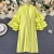 Import D1806 Korean Chic Solid Color Multi-layer Ruffles Dress Women Casual Shirt Dresses Clothing Wholesale from China