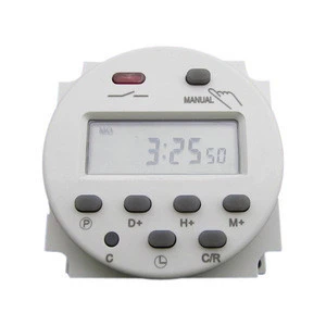 DC 12V 16A LCD Electronic Digital Power Programmable Timer Round Time Relay Switch Support 17-times Daily Weekly