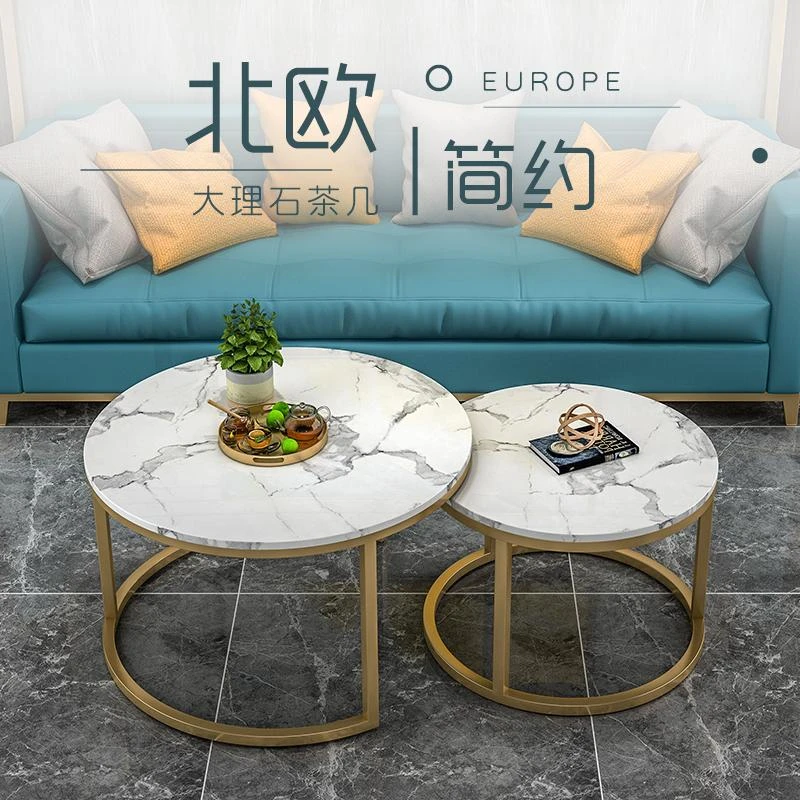 decoration luxury marble top office round glass coffee table