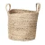 Import Decorative Storage Bin Woven Jute Fabric Storage Basket with Handles from India