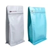 Degradable Heat Sealed Matt Kraft Paper Food Grade Tea Coffee Bags Ziplock Food Packaging Bag with Valve and Zipper