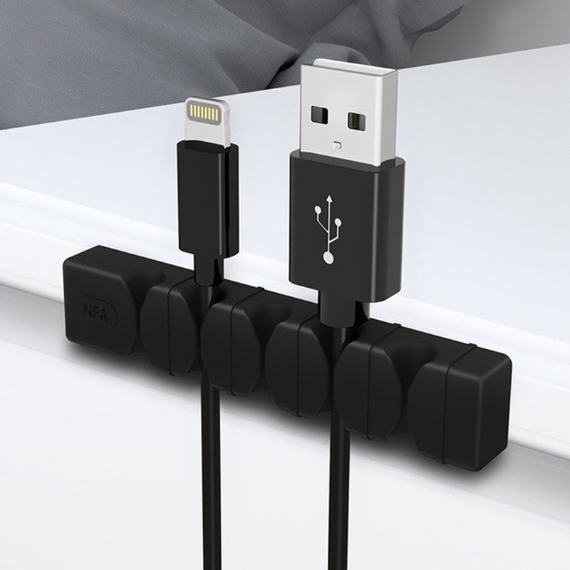 Buy Desktop Wall Charging Cable Storage Holder Can Washed Silicone Usb ...
