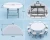 Import Diameter 4ft /5ft/6ft  Banquet/Camping Picnic Fold-in-half HDPE Round Custom  Folding Table from China