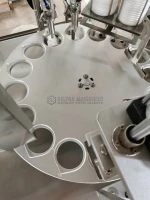 Disposable Rotary Hummus Ice Cream Juice Yogurt Cups Packing Equipment Plastic Cup Filling Sealing Machine